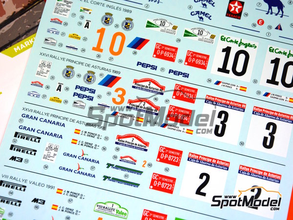 Image 7: BMW M3 E30 Sauermann Competicion Team sponsored by Camel - El Corte Ingles Rally Islas Canarias, Principe de Asturias Rally, Valeo Rallye 1989 and 1991 | Marking / livery in 1/24 scale manufactured by Decalcas (ref.&nbsp;DCL-DEC002)