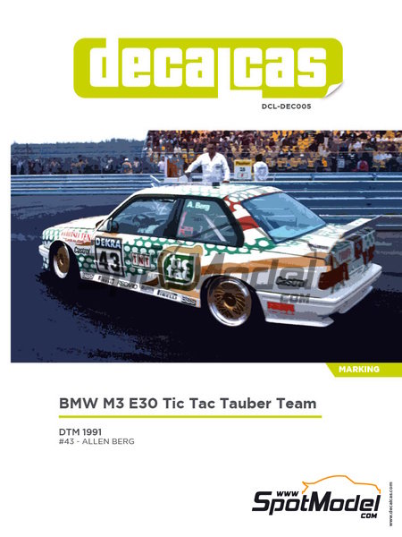 1/24 BMW M3 E30 Diebels Alt DTM '91 Decal for Aoshima Beemax 