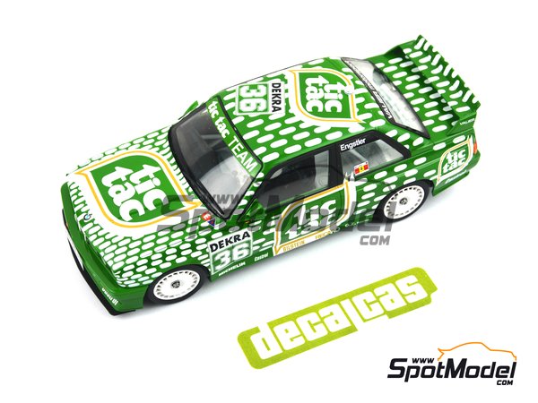 Image 4: BMW M3 E30 Valier Motorsport Team sponsored by Tic Tac - DTM - Deutsche Tourenwagen Masters 1992 | Marking / livery in 1/24 scale manufactured by Decalcas (ref.&nbsp;DCL-DEC006)