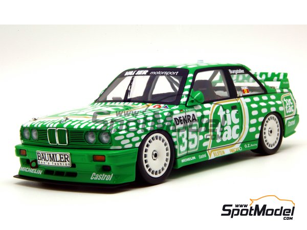Image 8: BMW M3 E30 Valier Motorsport Team sponsored by Tic Tac - DTM - Deutsche Tourenwagen Masters 1992 | Marking / livery in 1/24 scale manufactured by Decalcas (ref.&nbsp;DCL-DEC006)