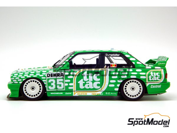 Image 10: BMW M3 E30 Valier Motorsport Team sponsored by Tic Tac - DTM - Deutsche Tourenwagen Masters 1992 | Marking / livery in 1/24 scale manufactured by Decalcas (ref.&nbsp;DCL-DEC006)