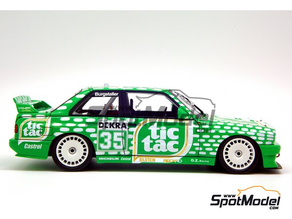Image 11: BMW M3 E30 Valier Motorsport Team sponsored by Tic Tac - DTM - Deutsche Tourenwagen Masters 1992 | Marking / livery in 1/24 scale manufactured by Decalcas (ref.&nbsp;DCL-DEC006)