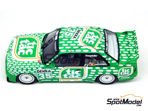 Image 12: BMW M3 E30 Valier Motorsport Team sponsored by Tic Tac - DTM - Deutsche Tourenwagen Masters 1992 | Marking / livery in 1/24 scale manufactured by Decalcas (ref.&nbsp;DCL-DEC006)