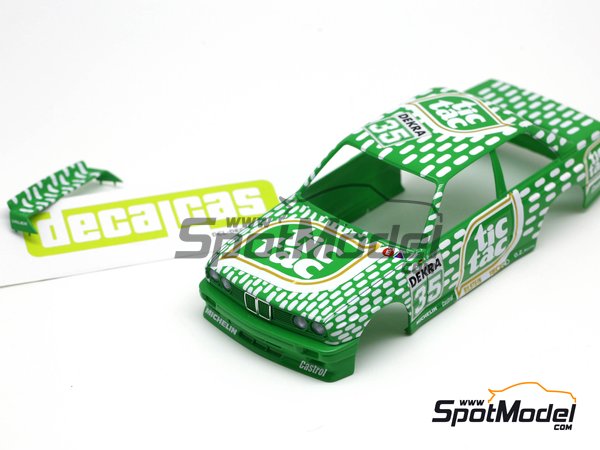 Image 15: BMW M3 E30 Valier Motorsport Team sponsored by Tic Tac - DTM - Deutsche Tourenwagen Masters 1992 | Marking / livery in 1/24 scale manufactured by Decalcas (ref.&nbsp;DCL-DEC006)