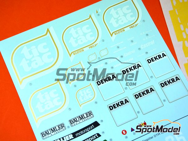 Image 19: BMW M3 E30 Valier Motorsport Team sponsored by Tic Tac - DTM - Deutsche Tourenwagen Masters 1992 | Marking / livery in 1/24 scale manufactured by Decalcas (ref.&nbsp;DCL-DEC006)