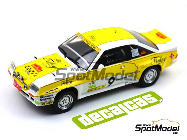 Image 8: Opel Manta 400 Group B Opel Team sponsored by Finley - Rallye Catalunya 1984 | Marking / livery in 1/24 scale manufactured by Decalcas (ref. DCL-DEC011)