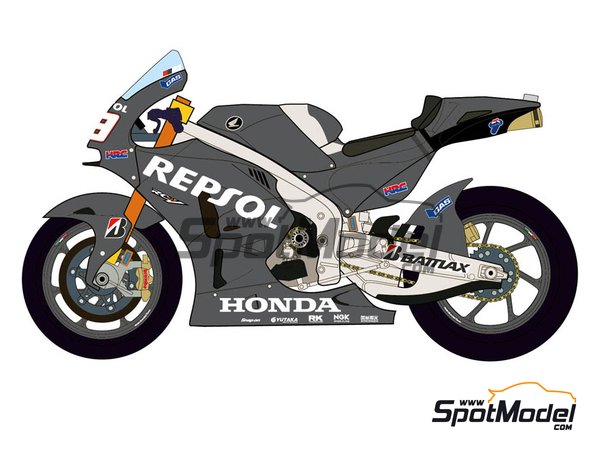 Image 2: Honda RC213V Repsol Honda Team - Motorland Aragon test 2013 | Marking / livery in 1/12 scale manufactured by Decalcas (ref.&nbsp;DCL-DEC014)