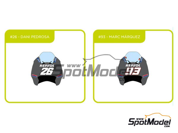 Image 3: Honda RC213V Repsol Honda Team - Motorland Aragon test 2013 | Marking / livery in 1/12 scale manufactured by Decalcas (ref.&nbsp;DCL-DEC014)