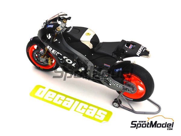 Image 7: Honda RC213V Repsol Honda Team - Motorland Aragon test 2013 | Marking / livery in 1/12 scale manufactured by Decalcas (ref.&nbsp;DCL-DEC014)