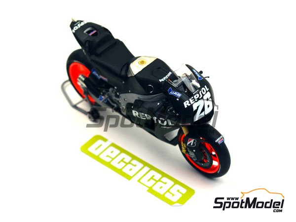 Image 8: Honda RC213V Repsol Honda Team - Motorland Aragon test 2013 | Marking / livery in 1/12 scale manufactured by Decalcas (ref.&nbsp;DCL-DEC014)