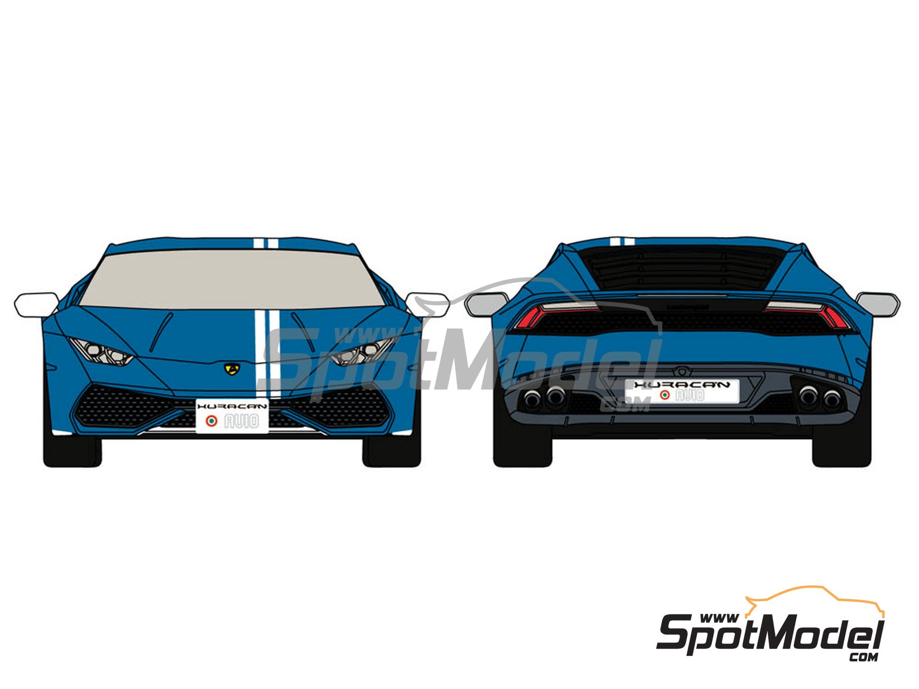 Image 1: Lamborghini Hurac&aacute;n LP 610-4 Avio | Marking / livery in 1/24 scale manufactured by Decalcas (ref.&nbsp;DCL-DEC015)