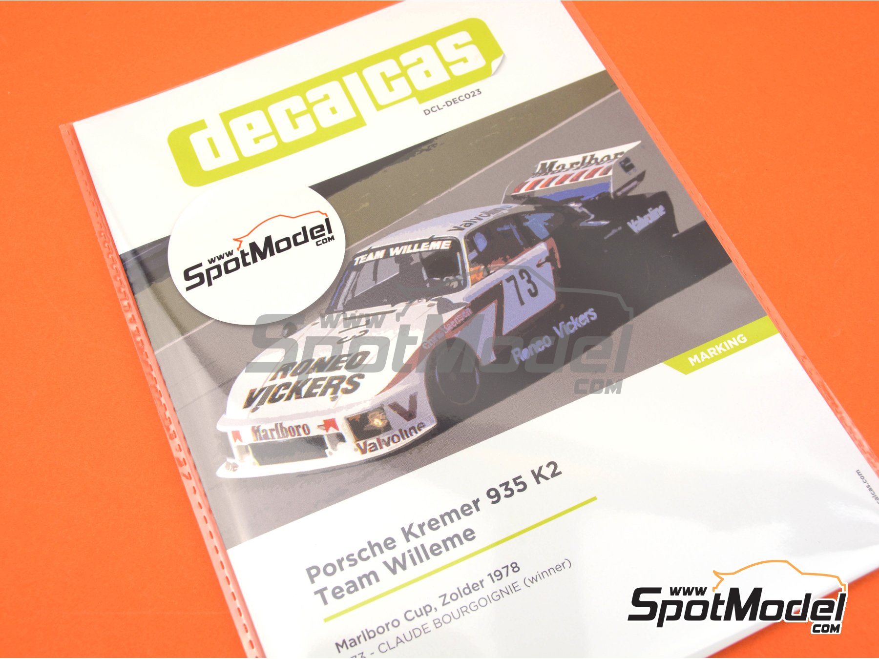 Image 10: Porsche Kremer 935 K2 Equipo Willeme - Deutsche Rennsport Meisterschaft DRM Marlboro Cup 1978 | Decoración en escala 1/24 fabricado por Decalcas (ref. DCL-DEC023)