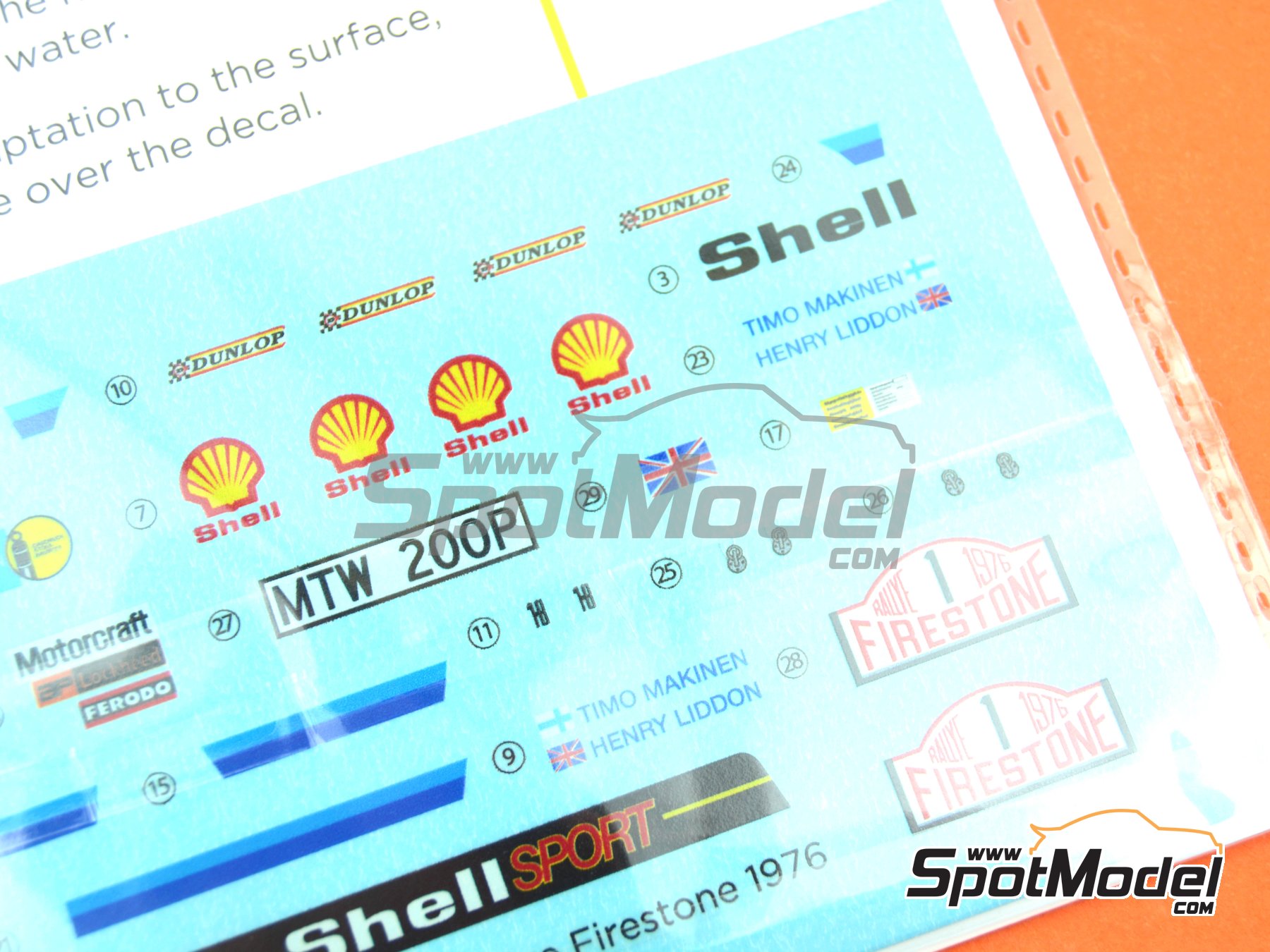 Image 8: Ford Escort Mk. II - Firestone Rallye 1976 | Marking / livery in 1/24 scale manufactured by Decalcas (ref.&nbsp;DCL-DEC031)
