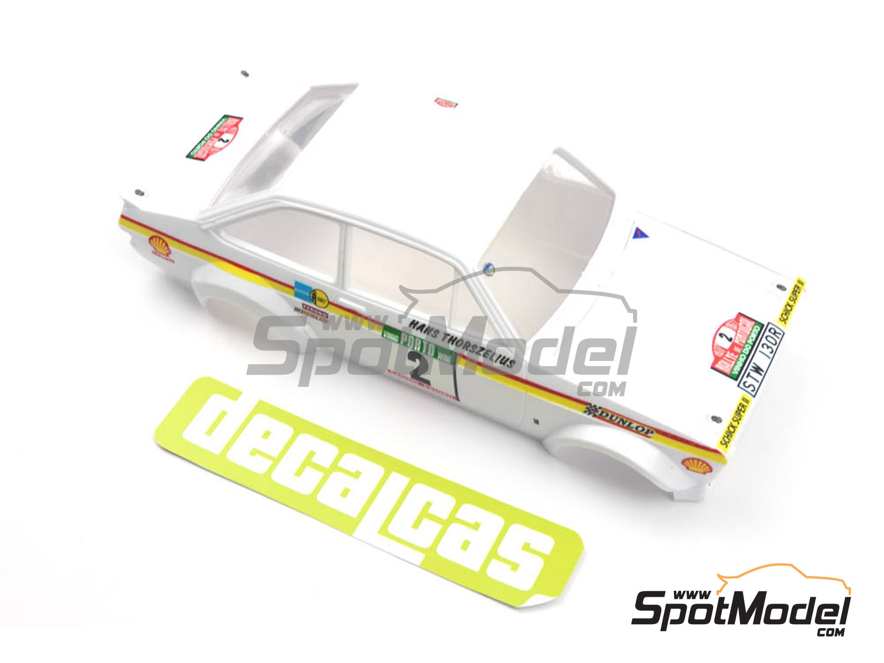 Image 7: Ford Escort Mk. II - Portugal Rally - Vinho do Porto 1977 | Marking / livery in 1/24 scale manufactured by Decalcas (ref.&nbsp;DCL-DEC032)