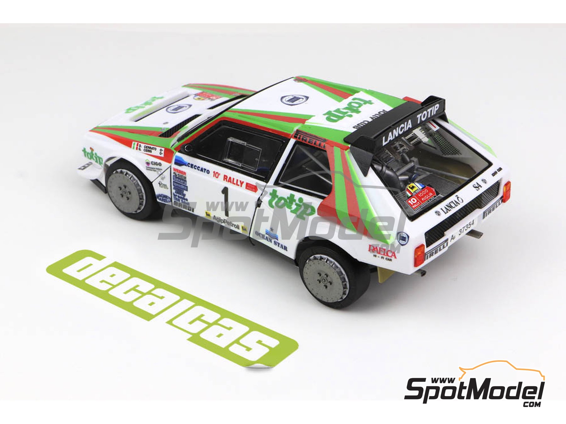 Image 8: Lancia Delta S4 sponsored by Jolly Club Totip - Rally 1000 Miglia 1986 | Marking / livery in 1/24 scale manufactured by Decalcas (ref.&nbsp;DCL-DEC034)