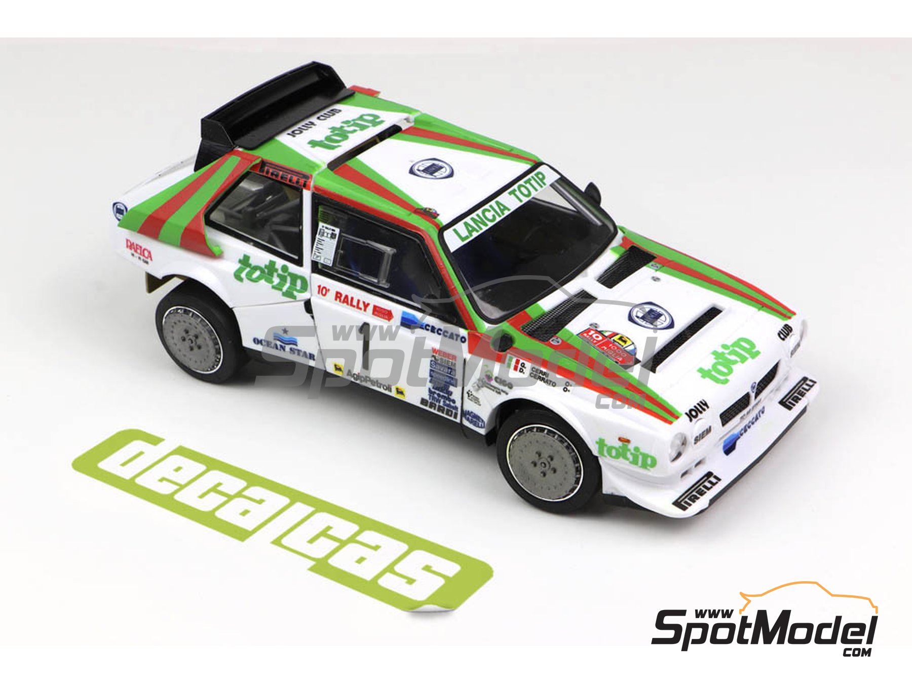 Image 10: Lancia Delta S4 sponsored by Jolly Club Totip - Rally 1000 Miglia 1986 | Marking / livery in 1/24 scale manufactured by Decalcas (ref.&nbsp;DCL-DEC034)