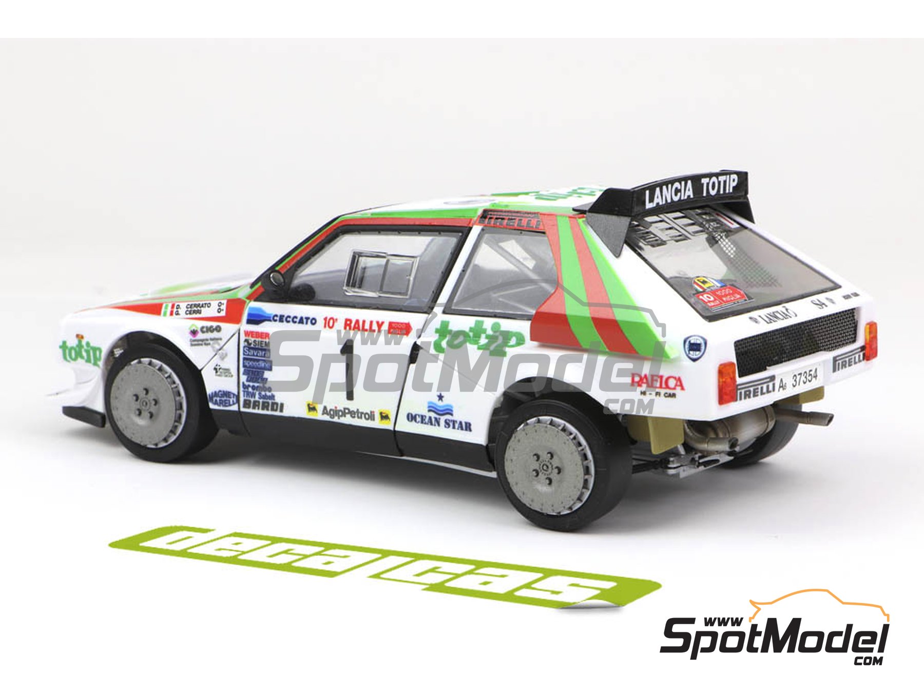 Image 11: Lancia Delta S4 sponsored by Jolly Club Totip - Rally 1000 Miglia 1986 | Marking / livery in 1/24 scale manufactured by Decalcas (ref.&nbsp;DCL-DEC034)