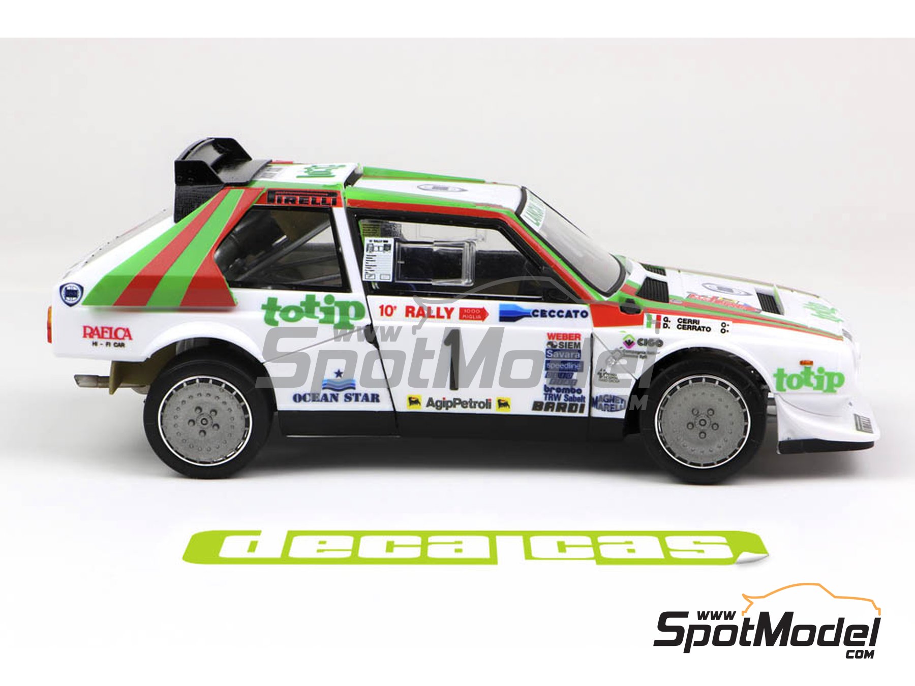 Image 12: Lancia Delta S4 sponsored by Jolly Club Totip - Rally 1000 Miglia 1986 | Marking / livery in 1/24 scale manufactured by Decalcas (ref.&nbsp;DCL-DEC034)
