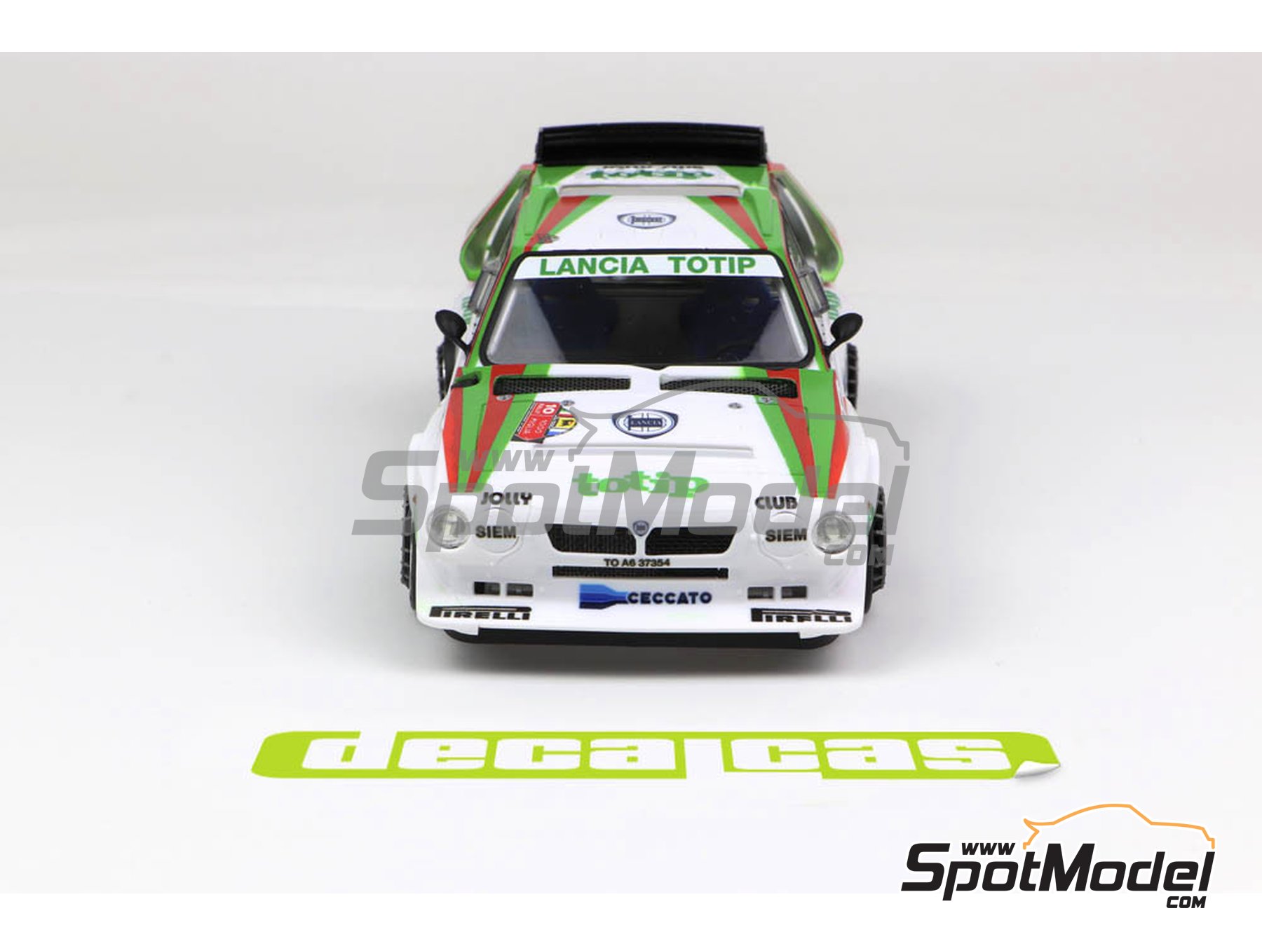 Image 14: Lancia Delta S4 sponsored by Jolly Club Totip - Rally 1000 Miglia 1986 | Marking / livery in 1/24 scale manufactured by Decalcas (ref.&nbsp;DCL-DEC034)
