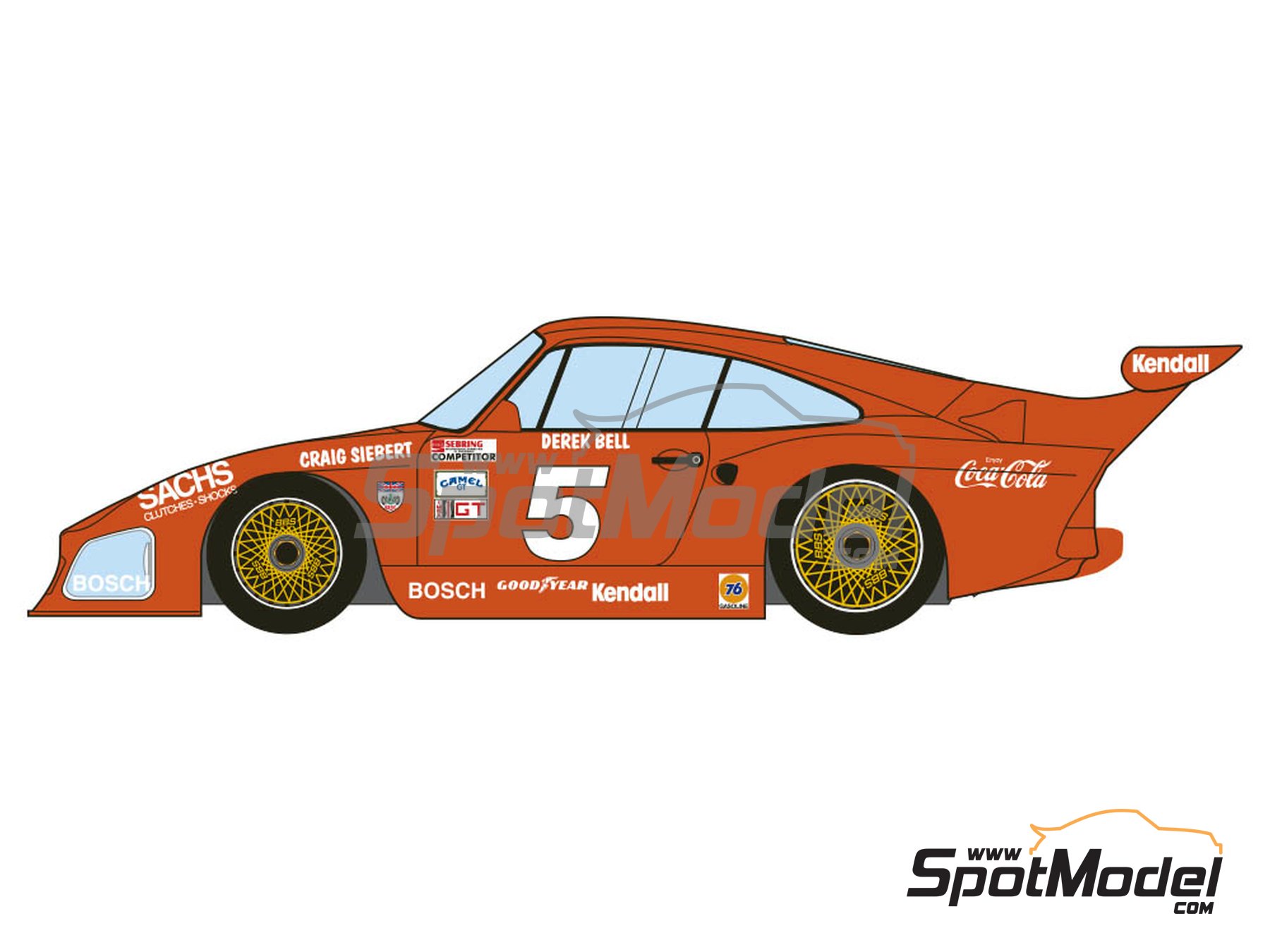 Image 1: Porsche Kremer 935 K3 Equipo Bob Akin Motor Racing patrocinado por Coca Cola - 12 Horas de Sebring, 24 Horas de Daytona, 24 Horas de Le Mans, IMSA 1981 | Decoración en escala 1/24 fabricado por Decalcas (ref. DCL-DEC037)