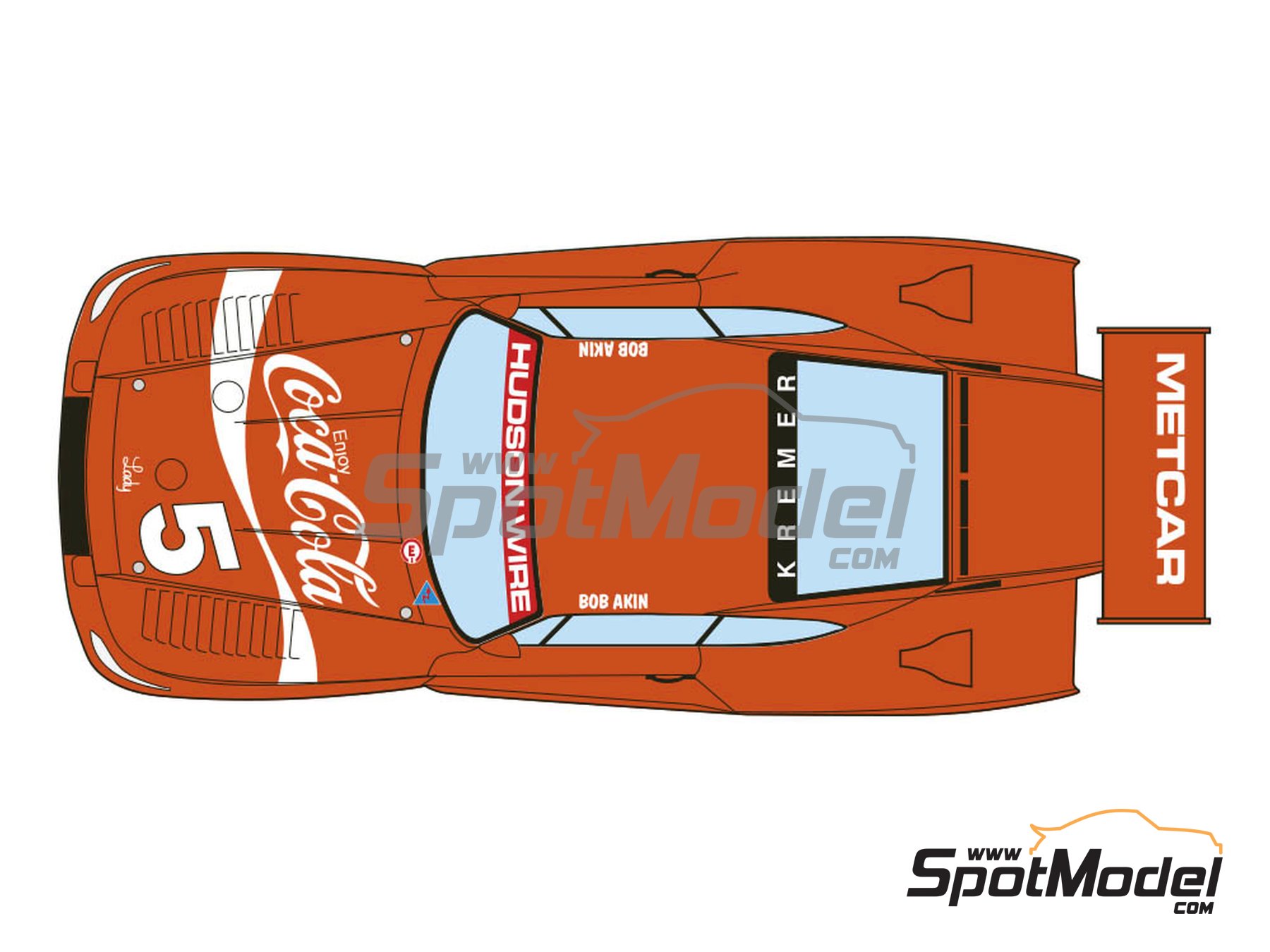 Image 7: Porsche Kremer 935 K3 Equipo Bob Akin Motor Racing patrocinado por Coca Cola - 12 Horas de Sebring, 24 Horas de Daytona, 24 Horas de Le Mans, IMSA 1981 | Decoración en escala 1/24 fabricado por Decalcas (ref. DCL-DEC037)