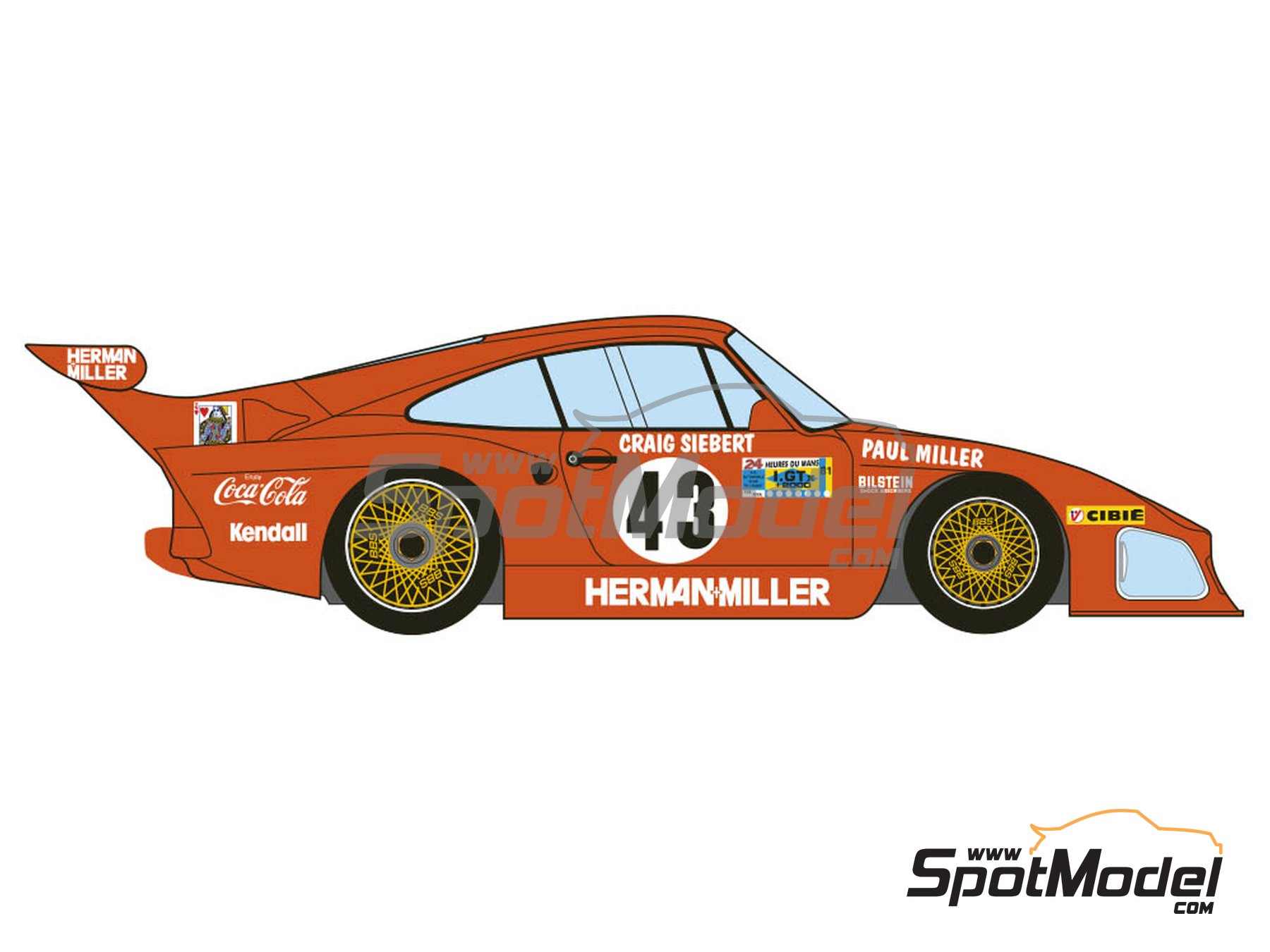 Image 12: Porsche Kremer 935 K3 Equipo Bob Akin Motor Racing patrocinado por Coca Cola - 12 Horas de Sebring, 24 Horas de Daytona, 24 Horas de Le Mans, IMSA 1981 | Decoración en escala 1/24 fabricado por Decalcas (ref. DCL-DEC037)
