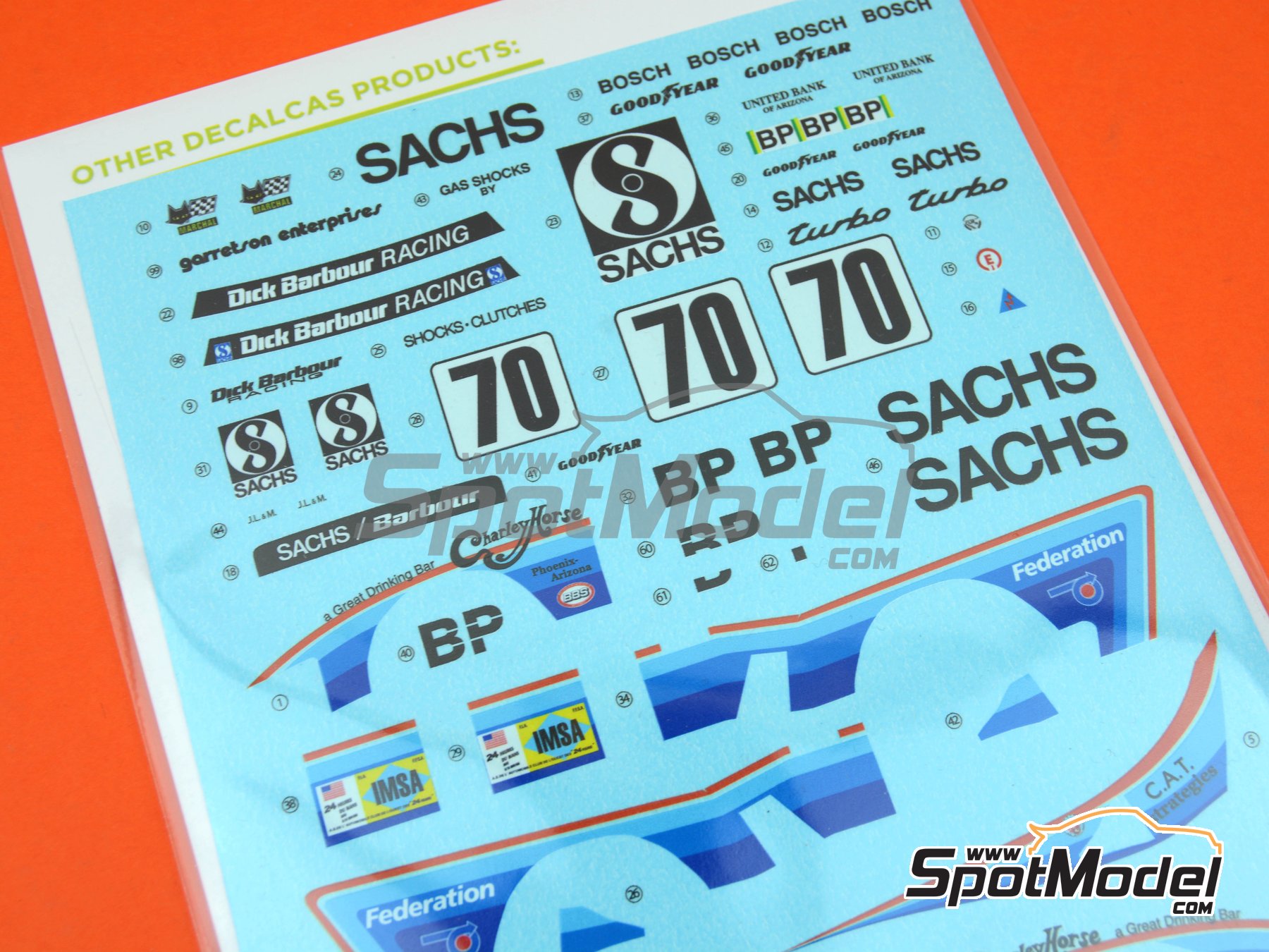 Image 9: Porsche Kremer 935 K3 patrocinado por Dick Barbour Racing - 24 Horas de Le Mans 1980 | Decoración en escala 1/24 fabricado por Decalcas (ref. DCL-DEC038)