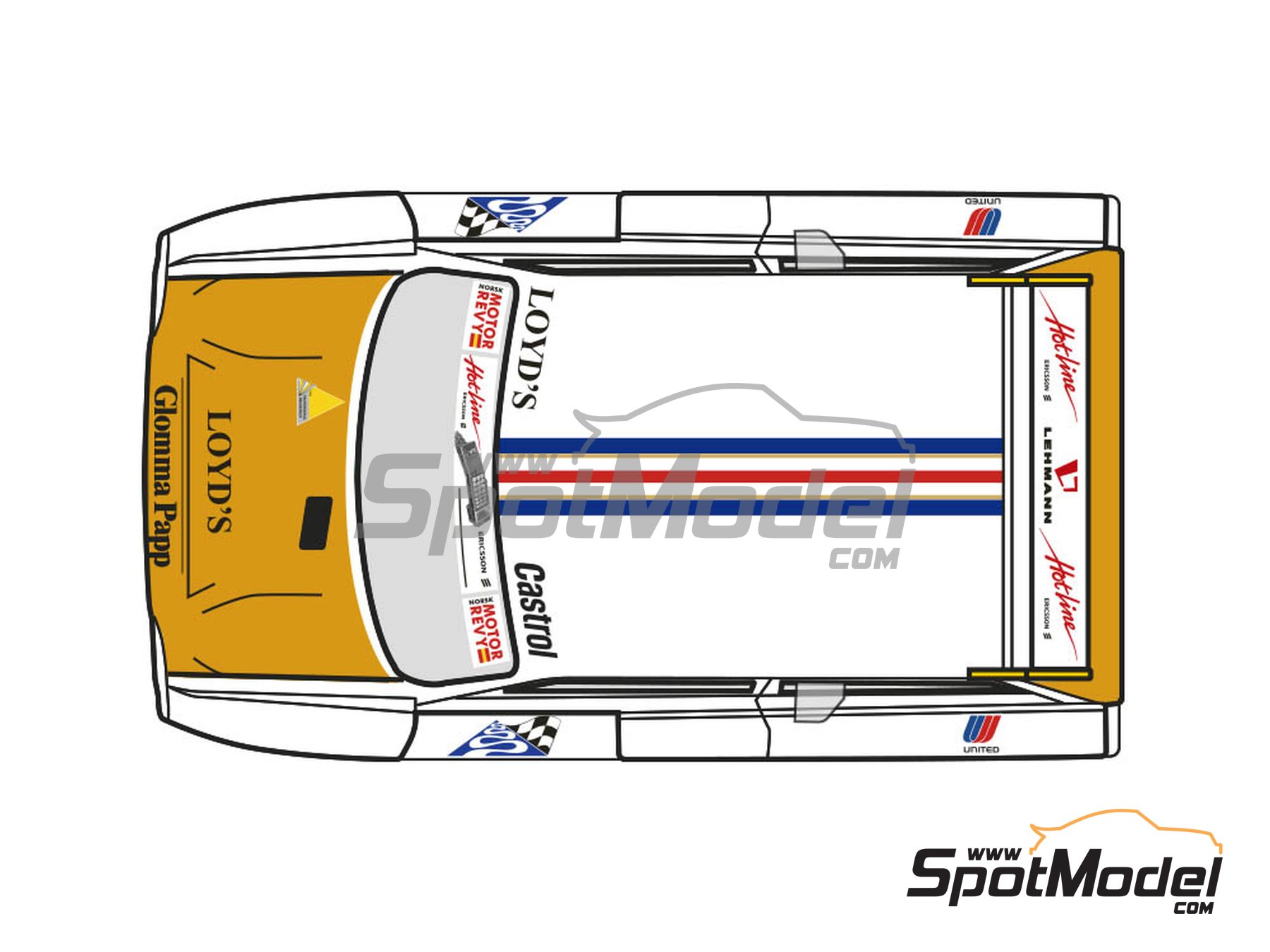 Image 4: MG Metro 6r4 Group B sponsored by Solifer - Pikes Peak Climb Hill Race 1987 | Marking / livery in 1/24 scale manufactured by Decalcas (ref.&nbsp;DCL-DEC042)