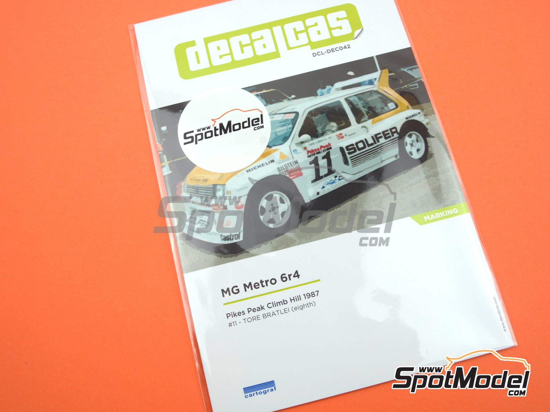 Image 7: MG Metro 6r4 Group B sponsored by Solifer - Pikes Peak Climb Hill Race 1987 | Marking / livery in 1/24 scale manufactured by Decalcas (ref.&nbsp;DCL-DEC042)