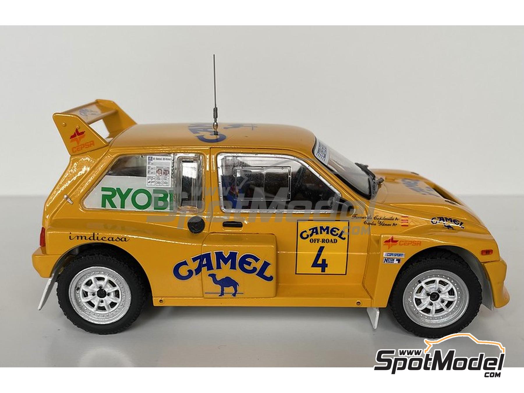 Image 10: MG Metro 6r4 Grupo B Equipo Camel - Camel Off-Road 1990 | Decoraci&oacute;n en escala&nbsp;1/24 fabricado por Decalcas (ref.&nbsp;DCL-DEC043)