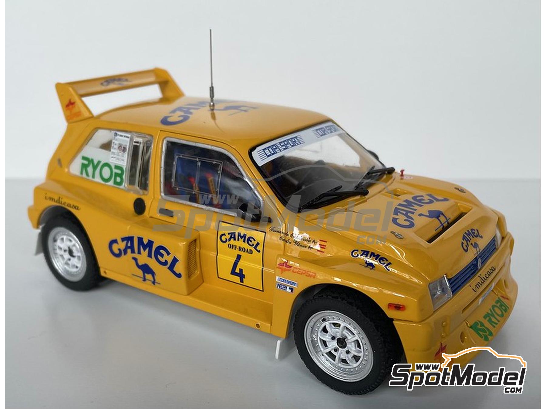 Image 11: MG Metro 6r4 Grupo B Equipo Camel - Camel Off-Road 1990 | Decoraci&oacute;n en escala&nbsp;1/24 fabricado por Decalcas (ref.&nbsp;DCL-DEC043)