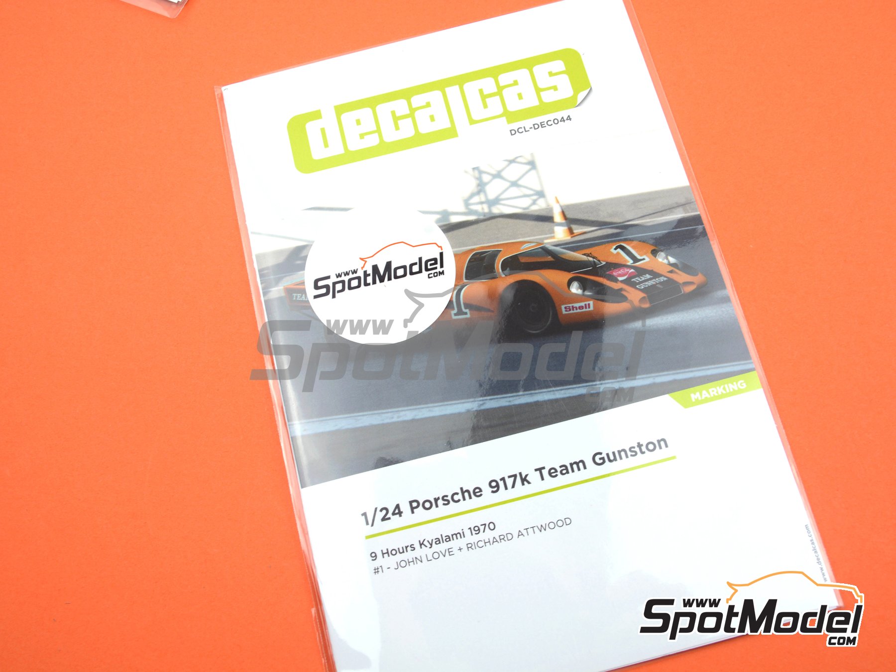 Image 6: Porsche 917K Gunston Team - 9 Hours Kyalami 1970 | Marking / livery in 1/24 scale manufactured by Decalcas (ref.&nbsp;DCL-DEC044)