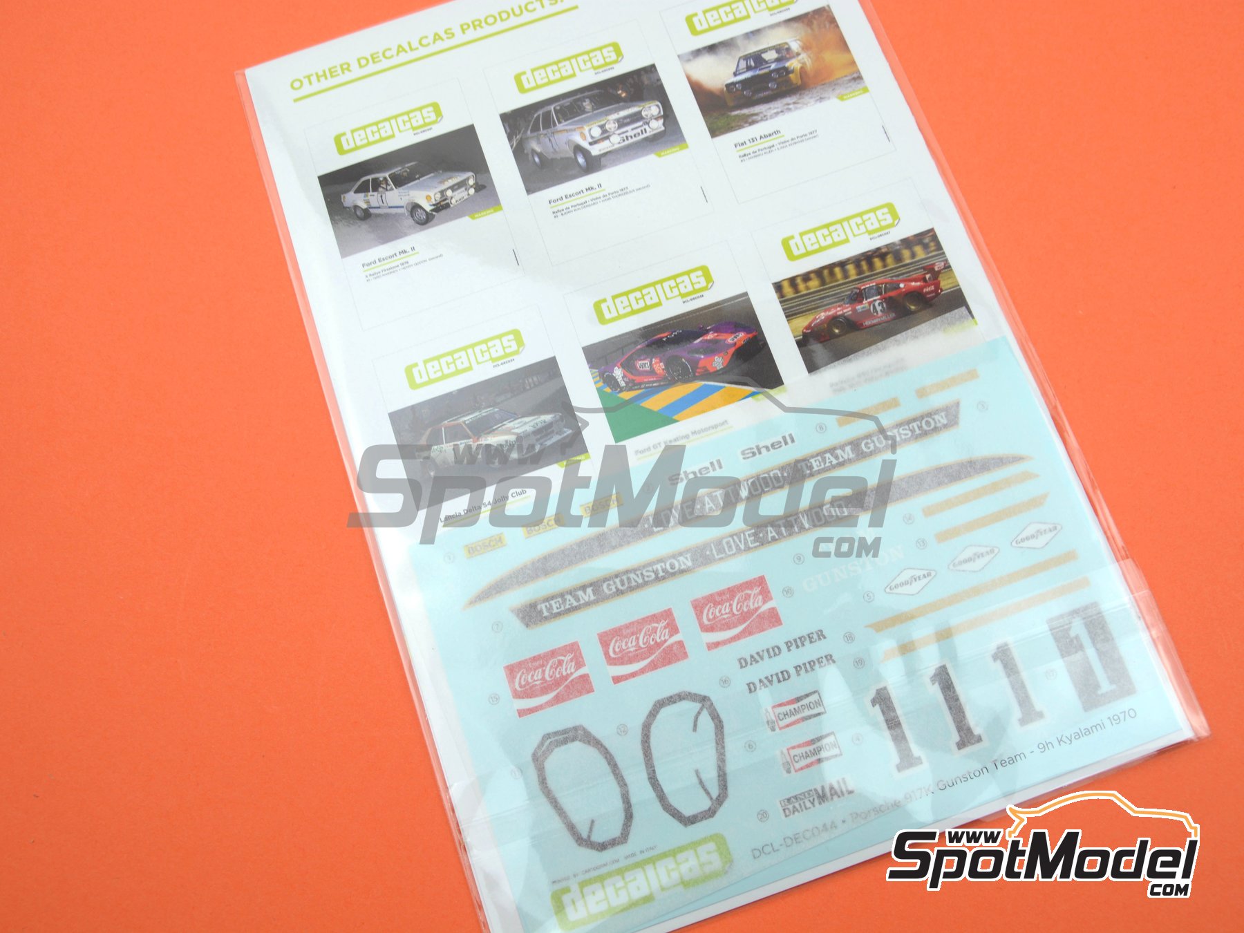 Image 9: Porsche 917K Gunston Team - 9 Hours Kyalami 1970 | Marking / livery in 1/24 scale manufactured by Decalcas (ref.&nbsp;DCL-DEC044)