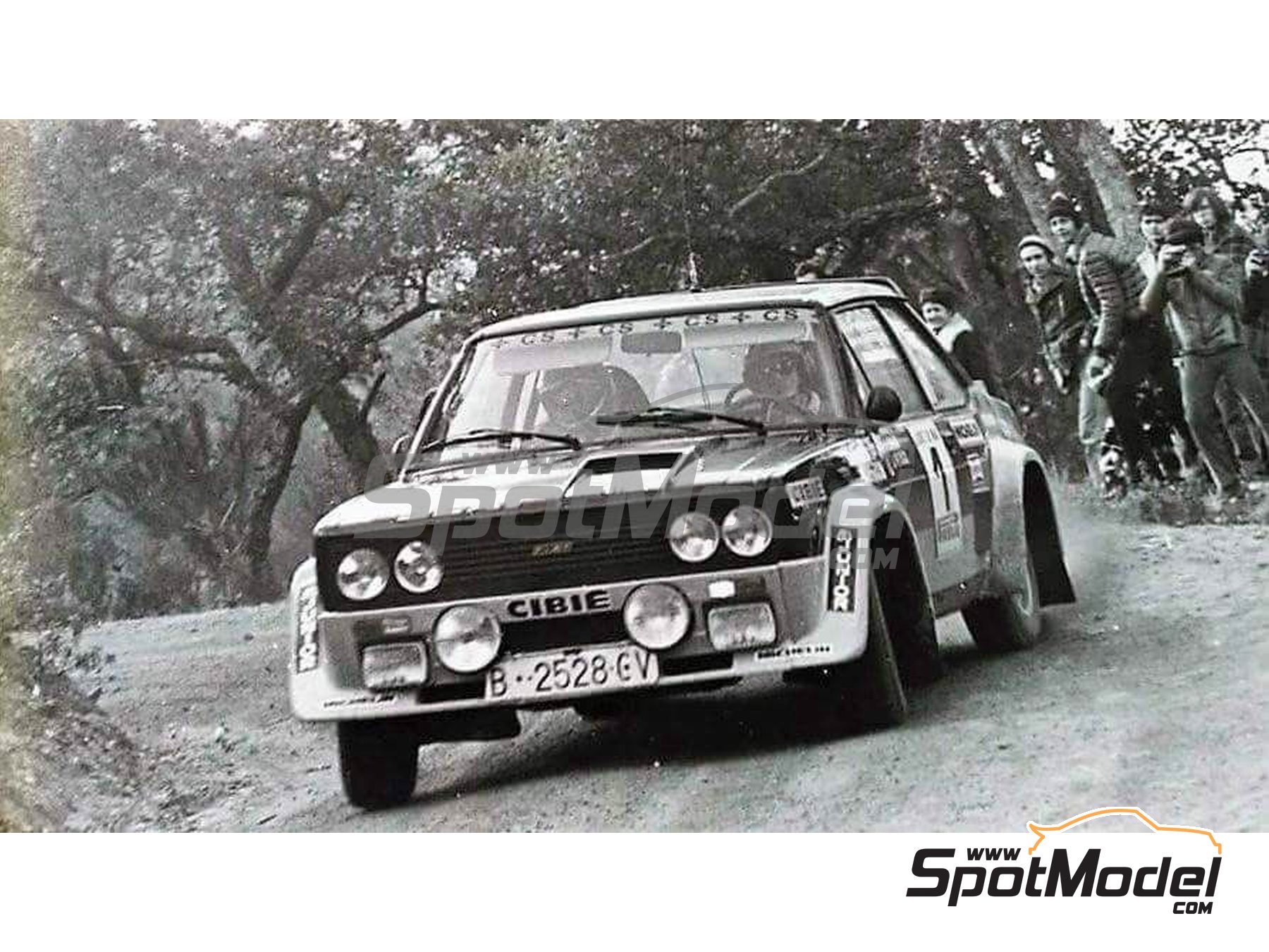 Image 9: Fiat 131 Abarth Rally Seat Competicion Team - Costa Brava Rally 1979 | Marking / livery in 1/20 scale manufactured by Decalcas (ref.&nbsp;DCL-DEC051)