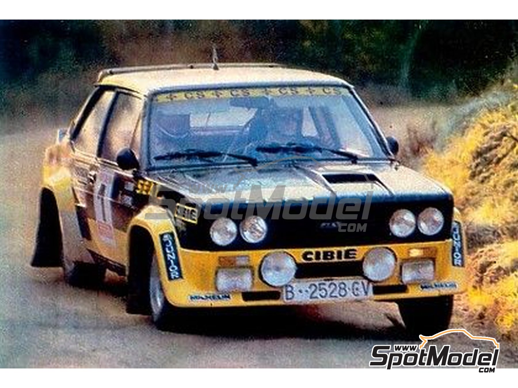 Image 10: Fiat 131 Abarth Rally Seat Competicion Team - Costa Brava Rally 1979 | Marking / livery in 1/20 scale manufactured by Decalcas (ref.&nbsp;DCL-DEC051)