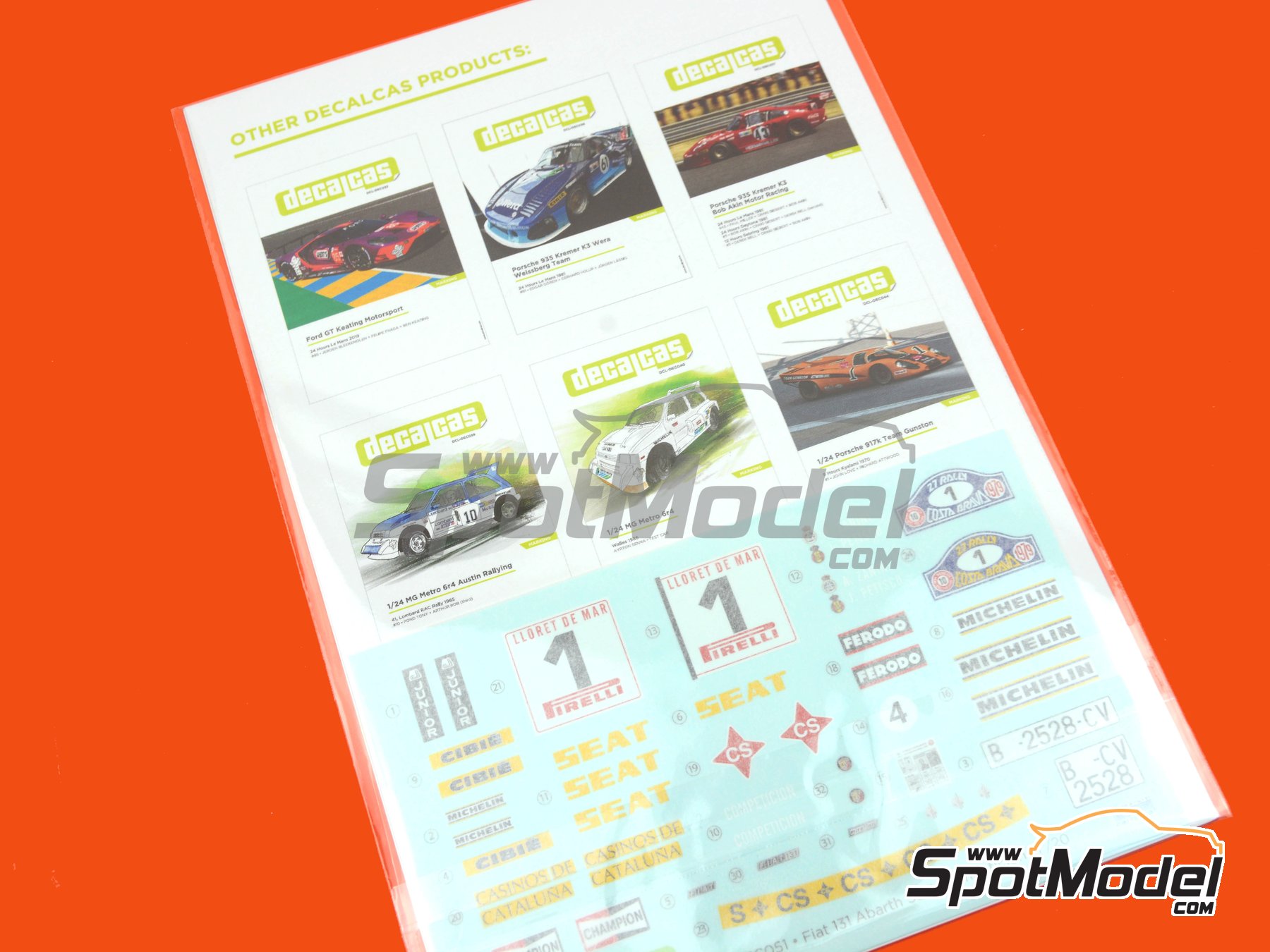 Image 15: Fiat 131 Abarth Rally Seat Competicion Team - Costa Brava Rally 1979 | Marking / livery in 1/20 scale manufactured by Decalcas (ref.&nbsp;DCL-DEC051)