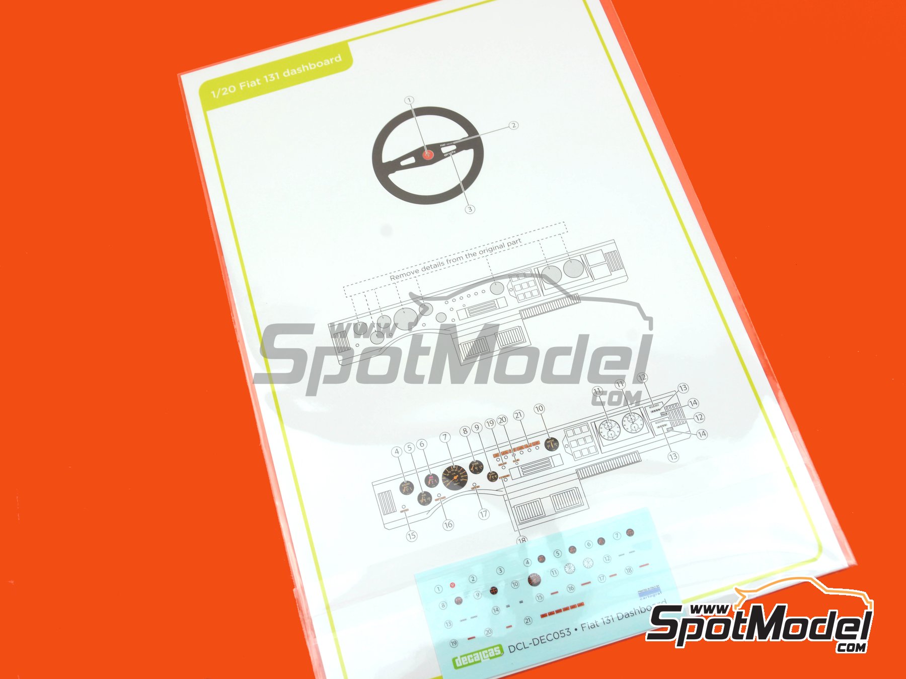 Image 5: Fiat 131 Abarth Rally | Decals in 1/20 scale manufactured by Decalcas (ref.&nbsp;DCL-DEC053, also 4545782076271)
