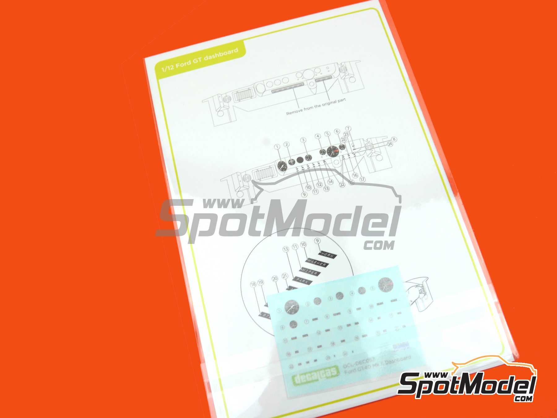 Image 8: Ford GT40 Mk II | Decals in 1/12 scale manufactured by Decalcas (ref.&nbsp;DCL-DEC057)