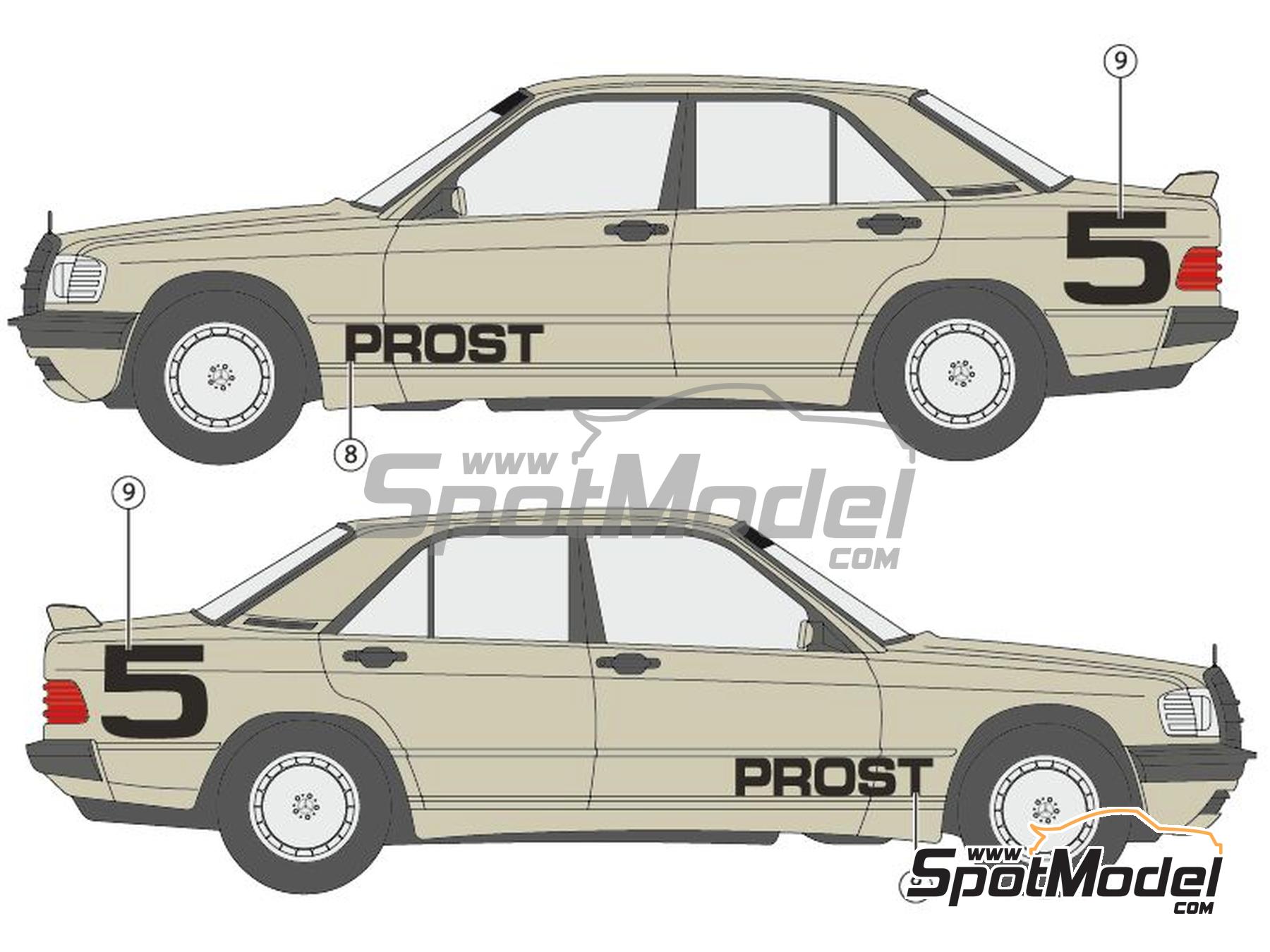 Image 6: Mercedes Benz 190E 2.3 16v - ROC - Race of the Champions 1984 | Marking / livery in 1/24 scale manufactured by Decalcas (ref.&nbsp;DCL-DEC064)