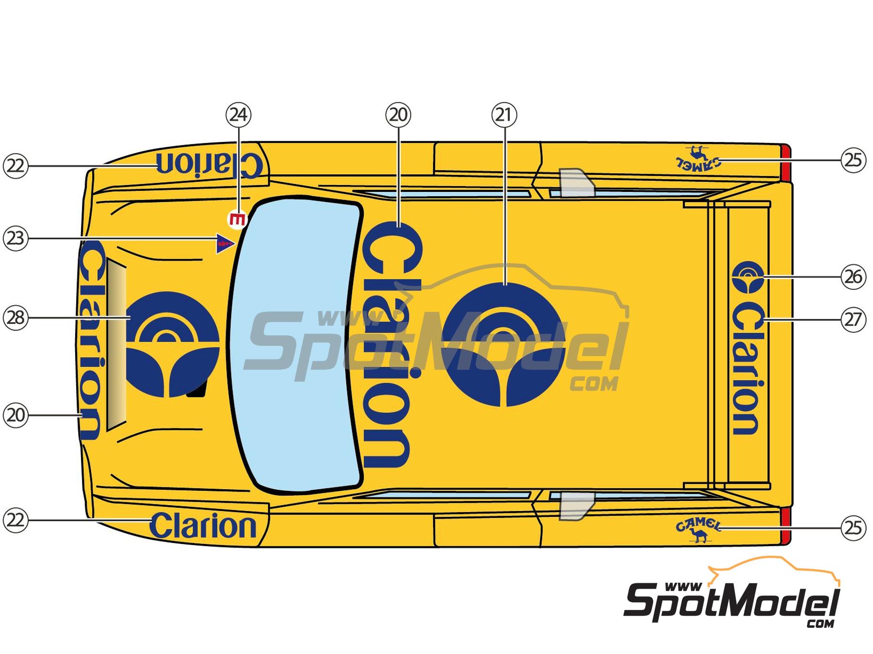 Image 5: MG Metro 6R4 Equipo Clarion Europe patrocinado por Camel - Campeonato Europeo FIA de Rallycross 1990 | Decoración en escala 1/24 fabricado por Decalcas (ref. DCL-DEC068)