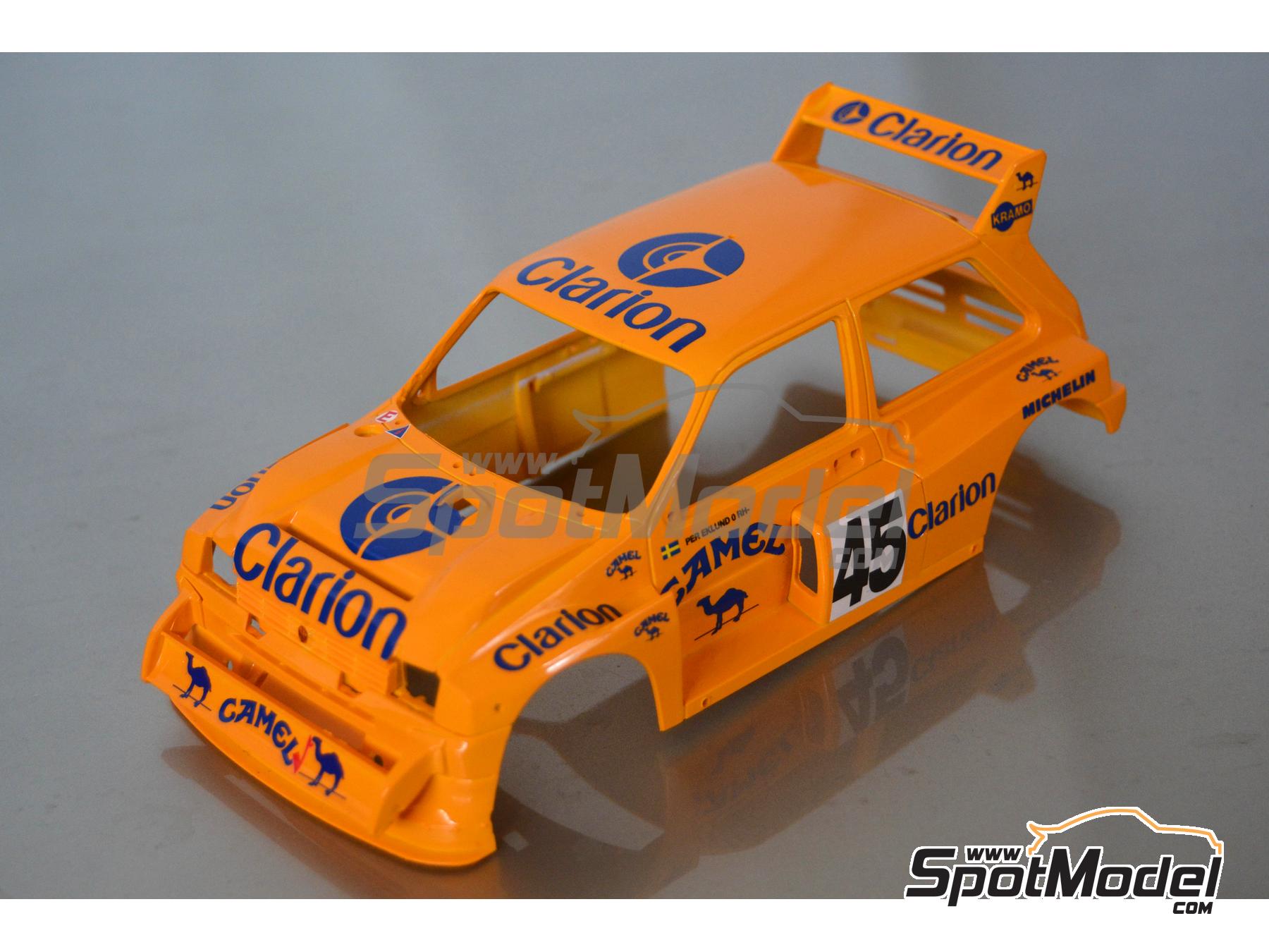 Image 7: MG Metro 6R4 Equipo Clarion Europe patrocinado por Camel - Campeonato Europeo FIA de Rallycross 1990 | Decoración en escala 1/24 fabricado por Decalcas (ref. DCL-DEC068)