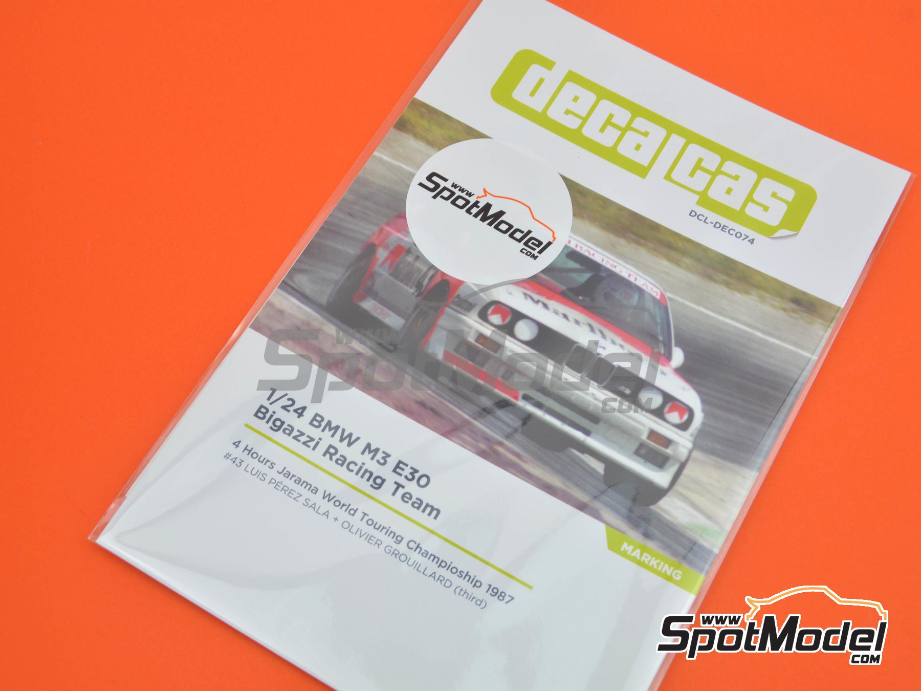 Image 7: BMW M3 E30 Equipo Bigazzi Racing patrocinado por Marlboro - 4 Horas del Jarama - Campeonato del Mundo de Turismos 1987 | Decoración en escala 1/24 fabricado por Decalcas (ref. DCL-DEC074)