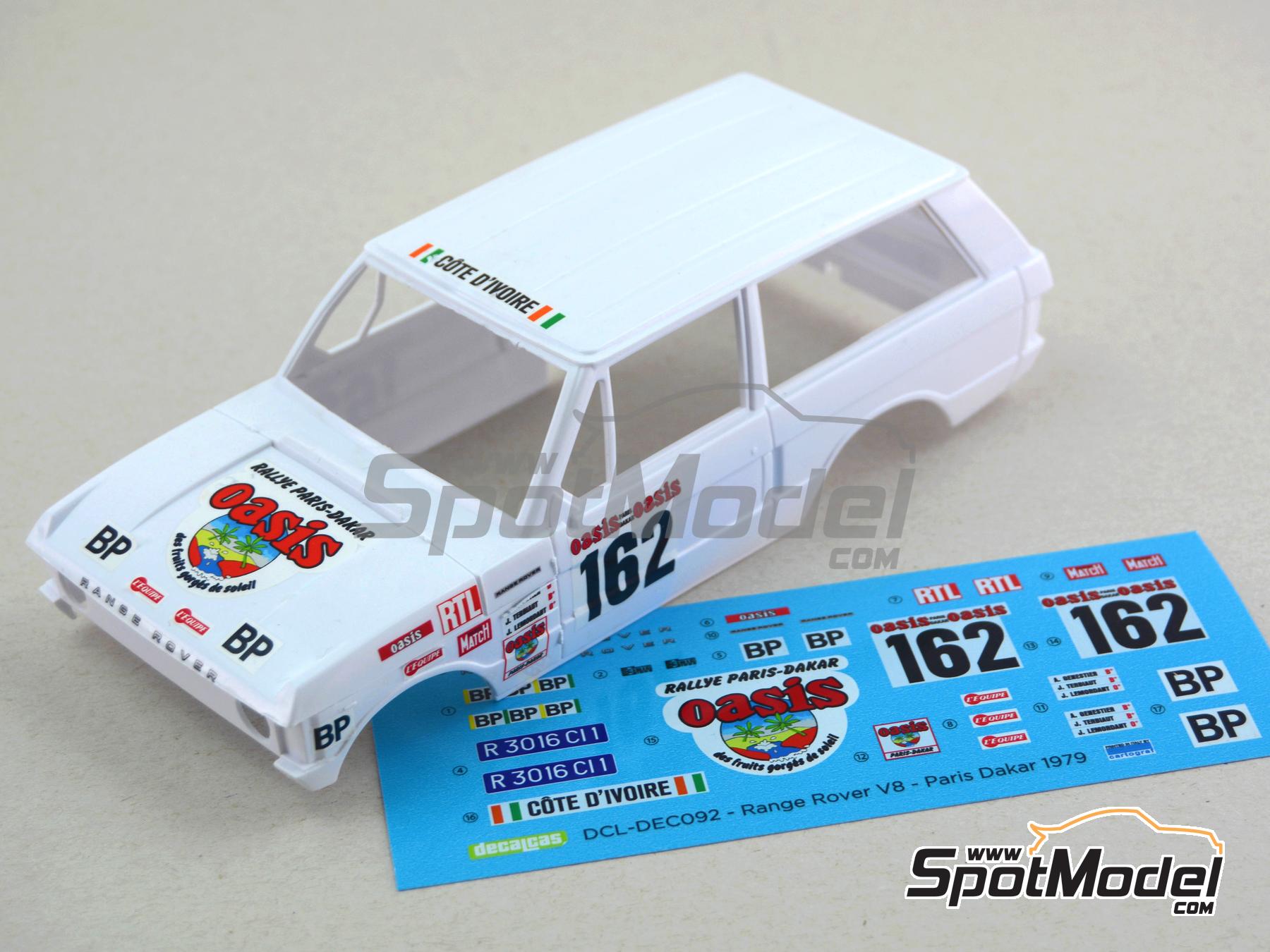 Image 1: Range Rover V8 sponsored by BP - Paris Dakar Rally 1979 | Marking / livery in 1/24 scale manufactured by Decalcas (ref.&nbsp;DCL-DEC092)