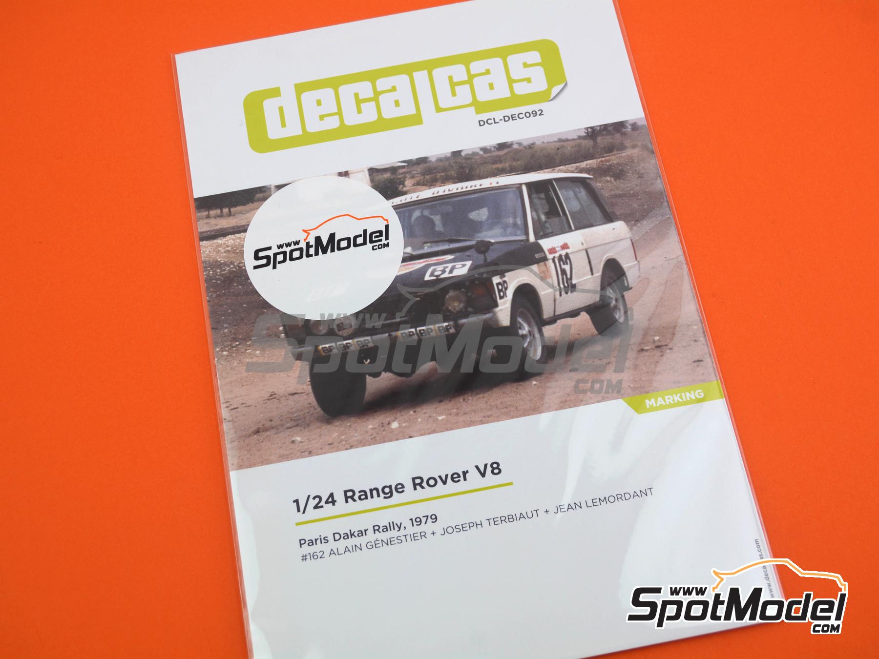 Image 2: Range Rover V8 sponsored by BP - Paris Dakar Rally 1979 | Marking / livery in 1/24 scale manufactured by Decalcas (ref.&nbsp;DCL-DEC092)
