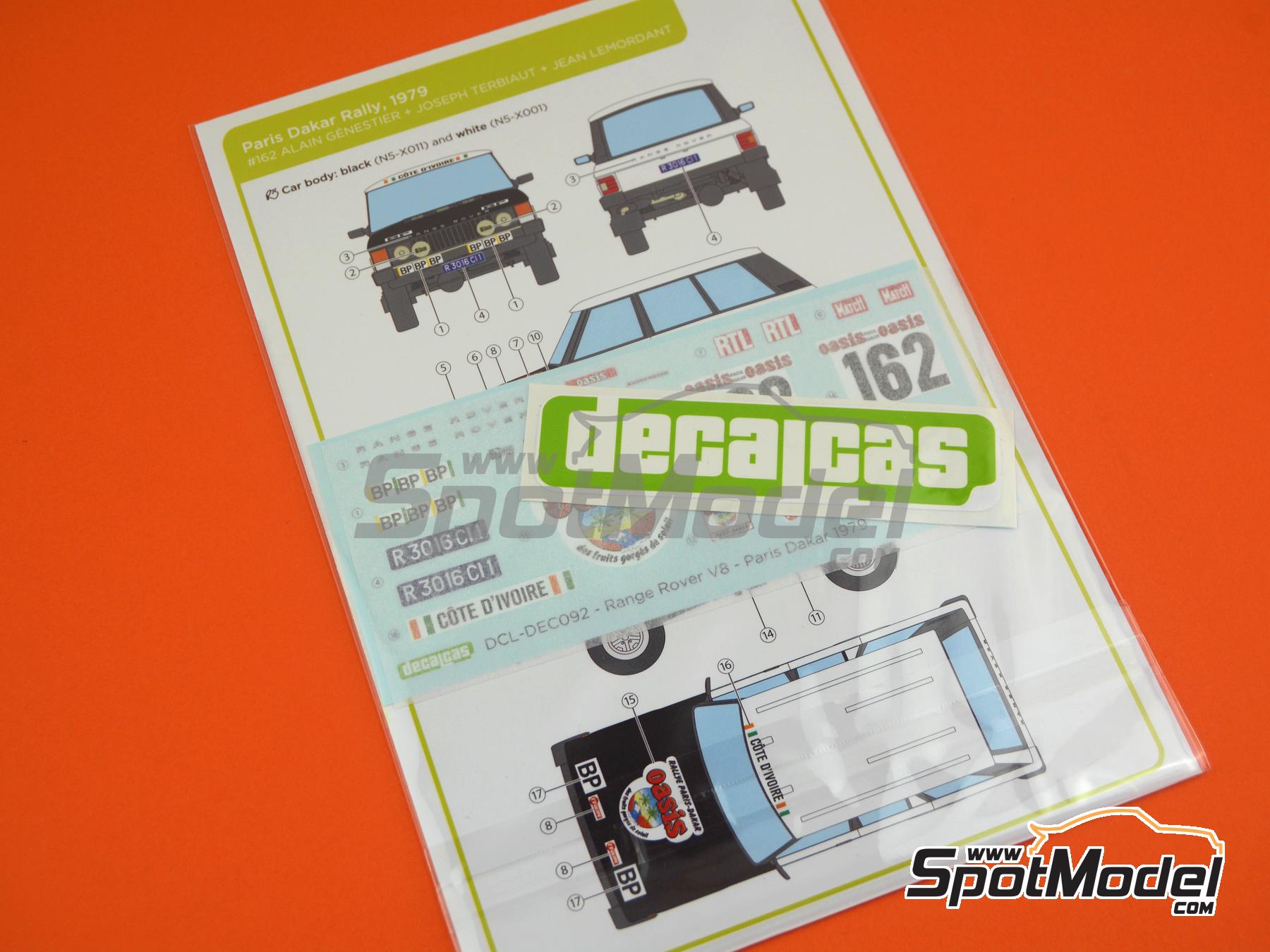 Image 4: Range Rover V8 sponsored by BP - Paris Dakar Rally 1979 | Marking / livery in 1/24 scale manufactured by Decalcas (ref.&nbsp;DCL-DEC092)