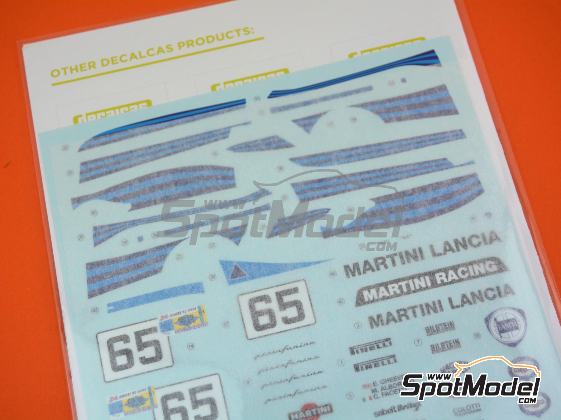 Image 3: Lancia Beta Montecarlo Turbo Grupo 5 Equipo Martini Racing - 24 Horas de Le Mans 1981 | Decoraci&oacute;n en escala&nbsp;1/24 fabricado por Decalcas (ref.&nbsp;DCL-DEC108)