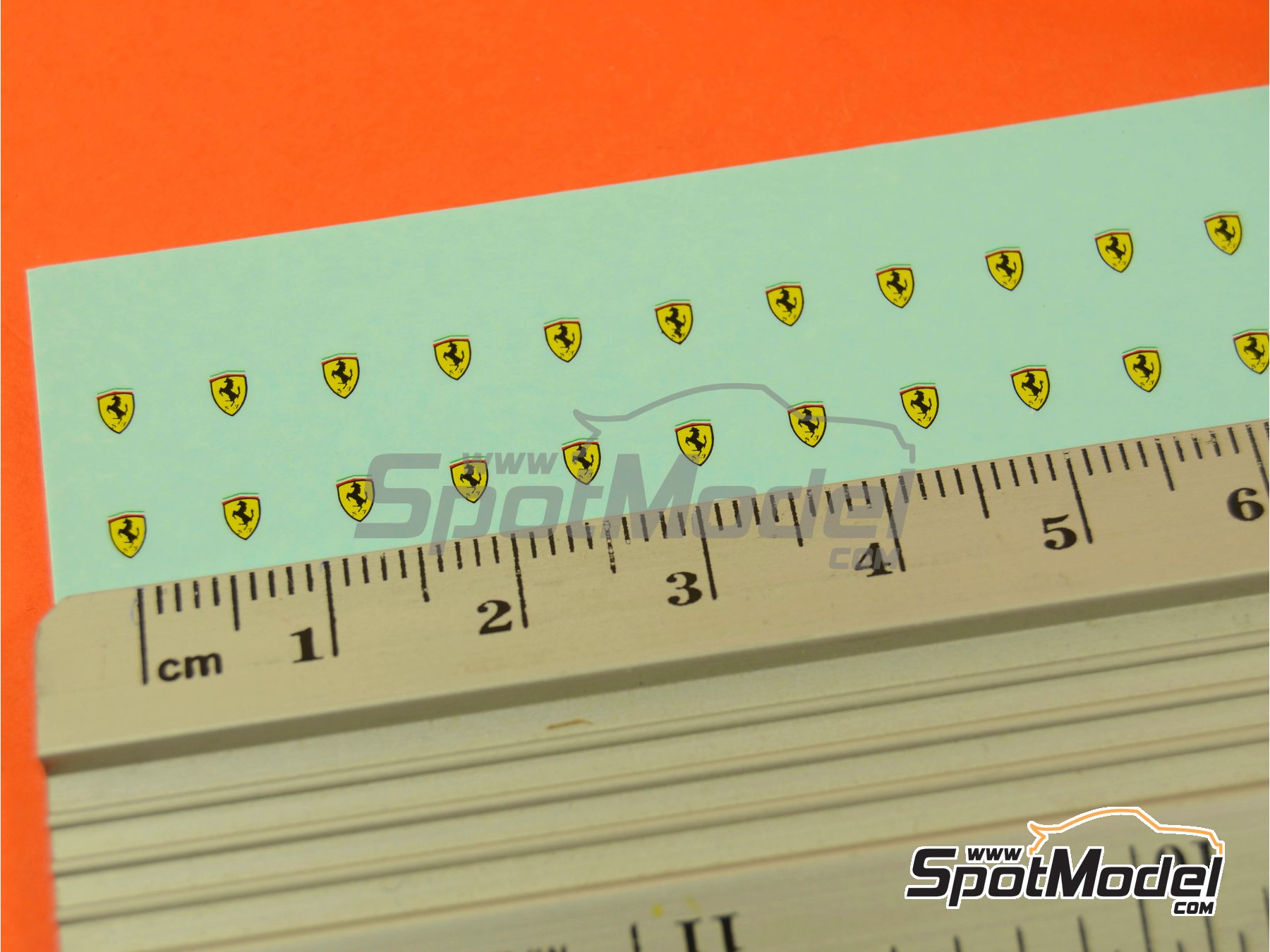 Image 2: Ferrari cavallino | Logotypes in 1/24 scale manufactured by Decalcas (ref.&nbsp;DCL-LOG001)