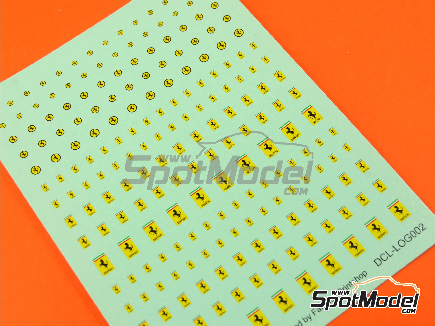 Image 7: Ferrari cavallino | Logotypes in 1/24 scale manufactured by Decalcas (ref.&nbsp;DCL-LOG002)
