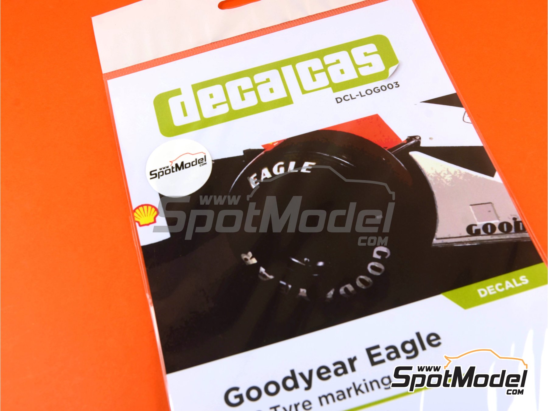 Image 1: Goodyear tyre marking set -  1980, 1981, 1982, 1983, 1984, 1985, 1986, 1987, 1988 and 1989 | Logotypes in 1/12 scale manufactured by Decalcas (ref.&nbsp;DCL-LOG003)