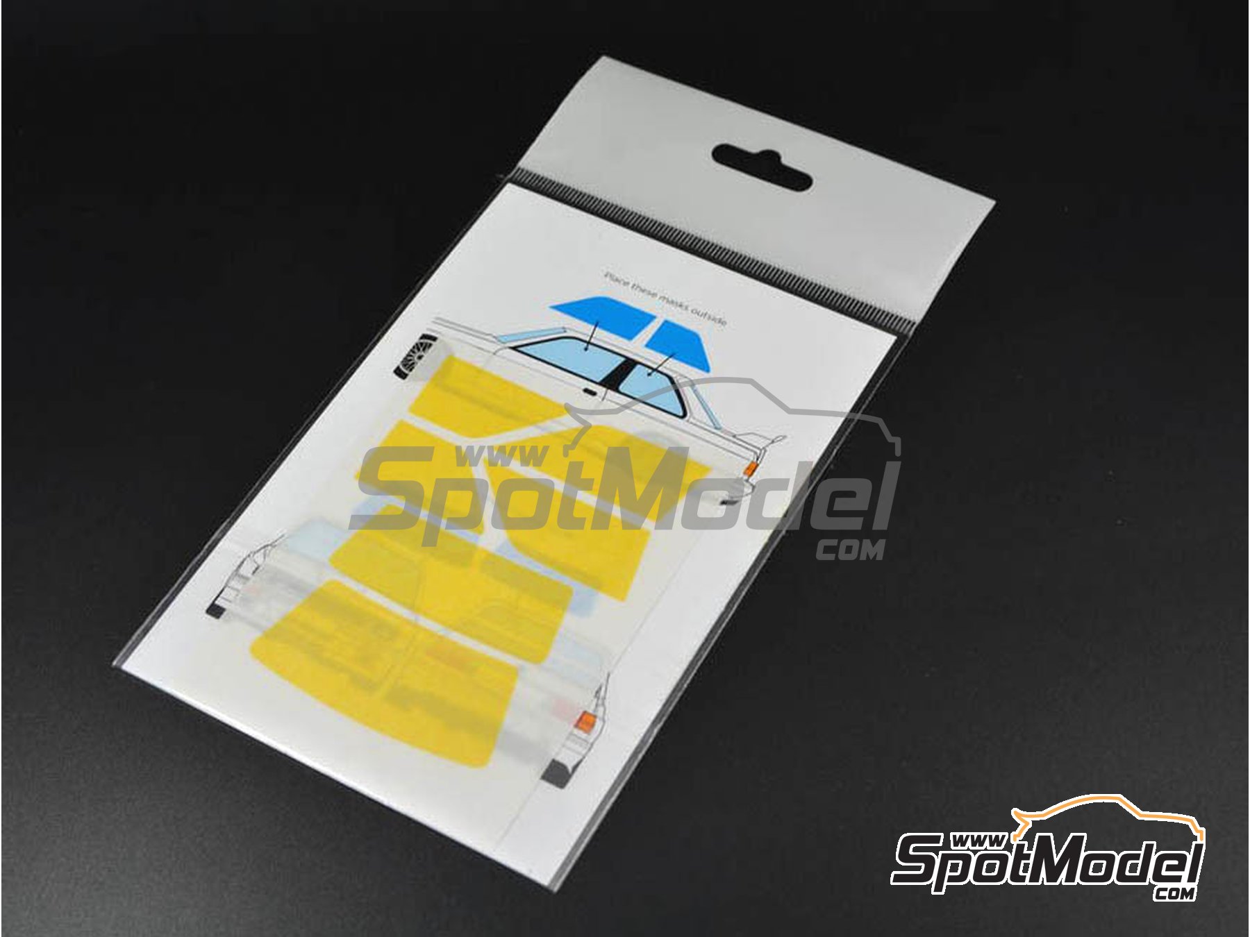 Image 6: BMW M3 E30 | Mascara precortada para el marco de los cristales en escala 1/24 fabricado por Decalcas (ref. DCL-MSK001)